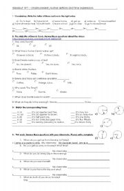 English Worksheet: Daily routine and Mr Beans routine