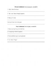 English worksheet: Present and Past continuos