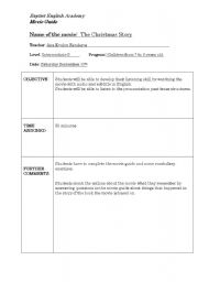 English worksheet: video