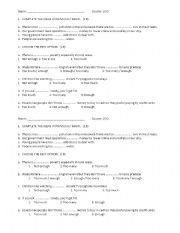 English Worksheet: TOO MANY TOO MUCH NOT ENOUGH