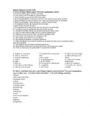 English Worksheet: Idioms with Parts of the Body