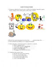 English worksheet: Adjectives and aDVERBS