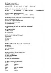 English Worksheet: Lion King