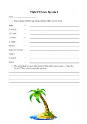 English worksheet: Flight 29 Down Season 1 Episode 2 Worksheet