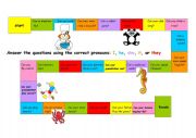 English Worksheet: Pronouns Game