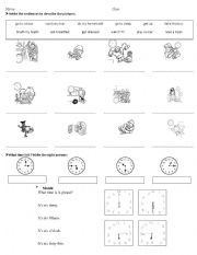 English Worksheet: Daily Routine