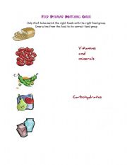 English worksheet: food group