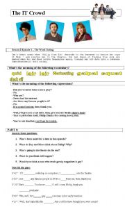 English Worksheet: The IT Crowd Season 2 episode 1