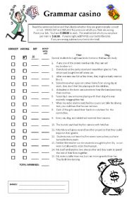 English Worksheet: Pronoun-Antecedent Casino