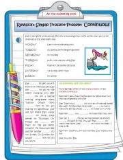 Revision: PRESENT SIMPLE - PRESENT CONTINUOUS