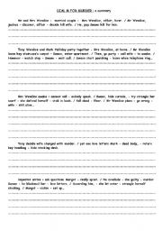 English Worksheet: Dial M for Murder : a summary