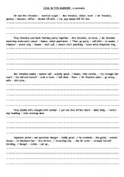 English worksheet: Dial M for Murder : a summary