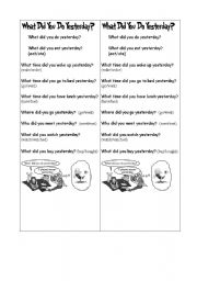 English worksheet: simple past