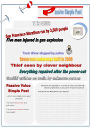 English Worksheet: Passive Voice in the news