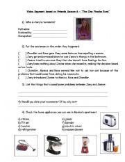 English Worksheet: Friends - The One Phoebe Runs