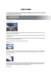 English Worksheet: A Trip to London