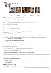 English Worksheet: How I met your mother - s1 e1