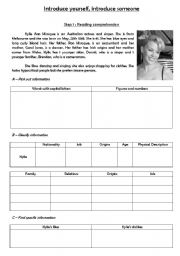 English worksheet: Kylie Minogue Biography