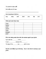 English worksheet: initial blends