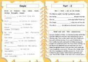 English Worksheet: SIMPLE PAST 2