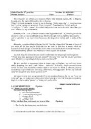 English Worksheet: culture