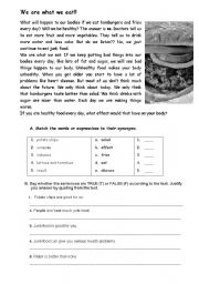 English Worksheet: Food habits