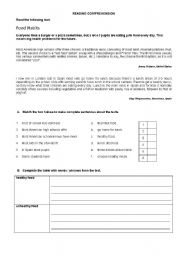 English Worksheet: Food habits