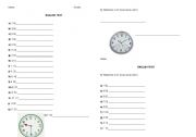 English Worksheet: Time