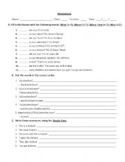 English worksheet: Mixed grammar 