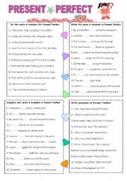 English Worksheet: PRESENT PERFECT TENSE