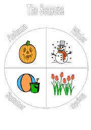 The Seasons :: flashcard + worksheet