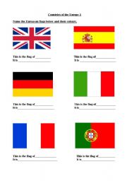 English Worksheet: Flags of Europe