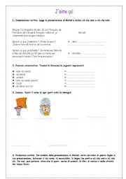 English Worksheet: sport
