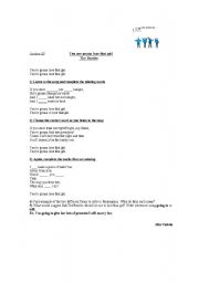 English Worksheet: you are gonna lose that girl