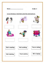 English Worksheet: present continuous