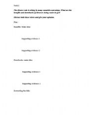 English worksheet: discussion essay controlled practice