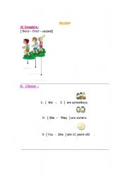 English worksheet: revision