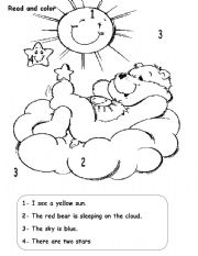 English Worksheet: coloring