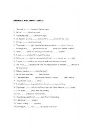 English Worksheet: GERUNDS AND INFINITIVES 2