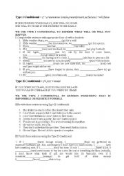English Worksheet: Conditional I & II