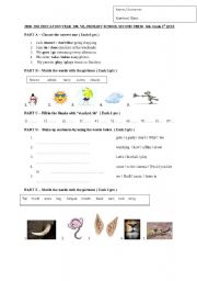 English Worksheet: worksheet for 6th grade students 