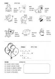 English Worksheet: COLOUR