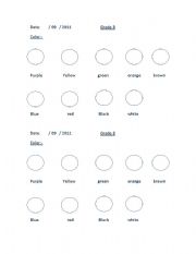 English Worksheet: Colors Worksheet