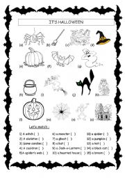 English Worksheet: Its Halloween