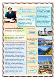 English Worksheet: Lets meet: Tajikistan