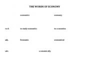 English Worksheet: brainstorming: economy and economics