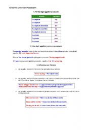 English Worksheet: adjectives possessives