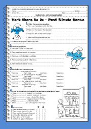 English Worksheet: Verb there to be - PAST
