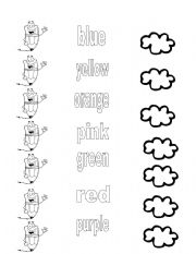 English Worksheet: colors for little kids