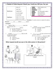 English Worksheet: Modal of Polite requests